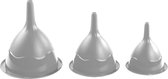 Ensemble d' Entonnoirs grand gris argenté 3 pièces - Articles de Cuisine/ camping / fournitures - 11/13/16 cm de diamètre