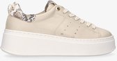 Tango | Joan 1-b bone white leather sneaker - bone white sole | Maat: 39