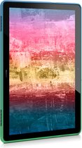 kwmobile hoes voor Huawei MediaPad T5 10 - siliconen beschermhoes voor tablet - Tweekleurig design - blauw / groen / transparant