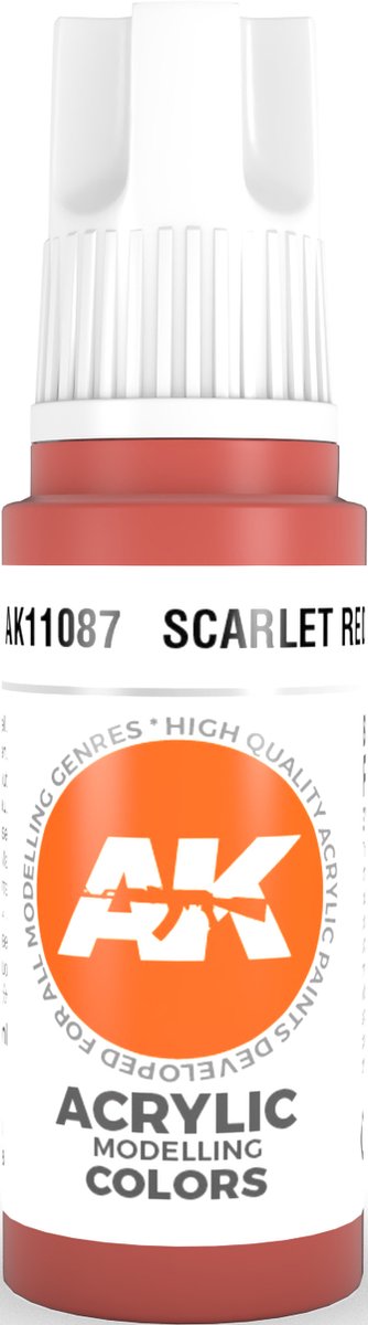 Scarlet Red Acrylic Modelling Color - 17ml - AK-11087