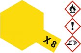Tamiya X-8 Lemon Yellow - Gloss - Acryl - 23ml Verf potje