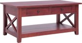 Salontafel 100x55x46 cm massief mahoniehout bruin