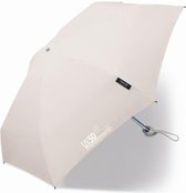 Happy Rain - Platte mini paraplu met UV bescherming - Handmatig - Grijs - maat Onesize