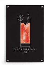 Walljar - Sex On The Beach Cocktail - Muurdecoratie - Plexiglas schilderij