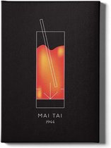 Walljar - Mai Tai Cocktail - Muurdecoratie - Canvas schilderij