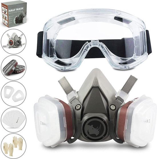 Masque respiratoire NASUM 8200 - réutilisable - avec filtre et