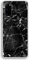 Case Company® - Samsung Galaxy S20 hoesje - Zwart Marmer - Soft Cover Telefoonhoesje - Bescherming aan alle Kanten en Schermrand