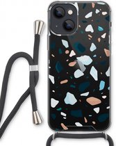 Case Company® - iPhone 13 hoesje met Koord - Terrazzo N°13 - Telefoonhoesje met Zwart Koord - Extra Bescherming aan alle Kanten en Over de Schermrand