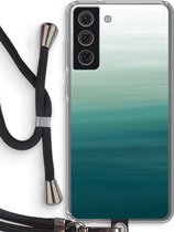 Case Company® - Samsung Galaxy S21 FE hoesje met Koord - Ocean - Telefoonhoesje met Zwart Koord - Bescherming aan alle Kanten en Over de Schermrand