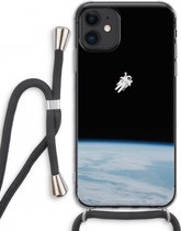 Case Company® - iPhone 11 hoesje met Koord - Alone in Space - Telefoonhoesje met Zwart Koord - Extra Bescherming aan alle Kanten en Over de Schermrand