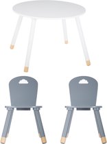 Sphera SET - Kindertafel en Kinderstoelen - Wit/Grijs