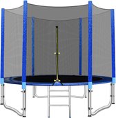 Luxiqo® Trampoline – Trampoline met Veiligheidsnet en Ladder – Trampoline Rond – Blauw – 366 cm