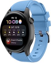 Siliconen Smartwatch bandje - Geschikt voor  Huawei Watch 3 - Pro siliconen bandje - zand blauw - Strap-it Horlogeband / Polsband / Armband