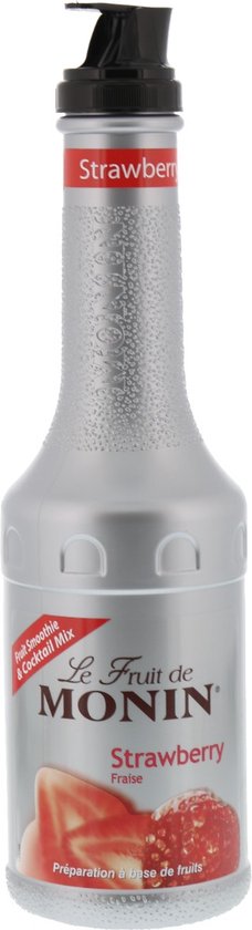 Monin Fruit Smoothie Cocktailmix Aardbei Puree Fles 1 Liter