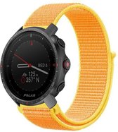 Strap-it Nylon smartwatch bandje - geschikt voor Polar Grit X / Grit X Pro / Vantage M / M2 / V3 - oranje/geel