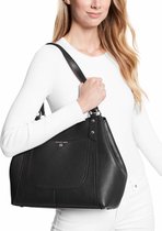Michael Kors Molly Large Pebble Shoulder Tote Bag Leather Black