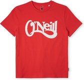 O'Neill T-Shirt Girls WAVES Sunrise Red 152 - Sunrise Red 100% Katoen Round Neck