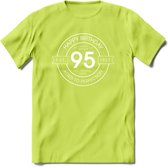 95th Happy Birthday T-shirt | Vintage 1927 Aged to Perfection | 95 jaar verjaardag cadeau | Grappig feest shirt Heren – Dames – Unisex kleding | - Groen - M