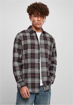 Urban Classics Overhemd -4XL- Classic Checked Zwart/Rood