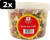 2x DOG TREATZ KLUIFJES 4 MIX 1400GR