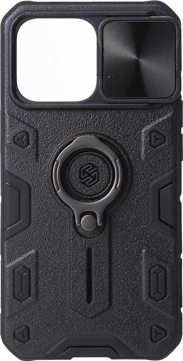 Nillkin - iPhone 13 Pro Hoesje - Extreme Privacy Back Case met Kickstand Zwart