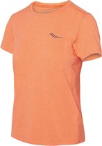 Saucony Time Trail Short Sleeve Dames - sportshirts - oranje - maat XS