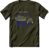 M18 Hellcat leger T-Shirt | Unisex Army Tank Kleding | Dames / Heren Tanks ww2 shirt | Blueprint | Grappig bouwpakket Cadeau - Leger Groen - M