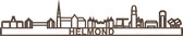 Skyline Helmond Notenhout 130 Cm Wanddecoratie Voor Aan De Muur Met Tekst City Shapes