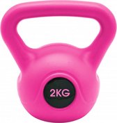 kettlebell 2 kg rubber roze