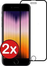 iPhone SE 2022 Screenprotector Glas Tempered Glass Full Cover 3D - 2 PACK