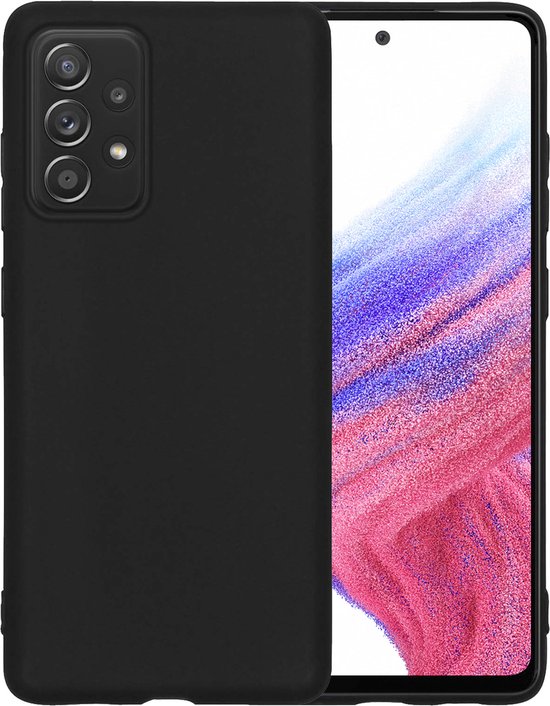 Hoesje Geschikt voor Samsung A53 Hoesje Siliconen Case Hoes - Hoes Geschikt voor Samsung Galaxy A53 Hoes Cover Case - Zwart