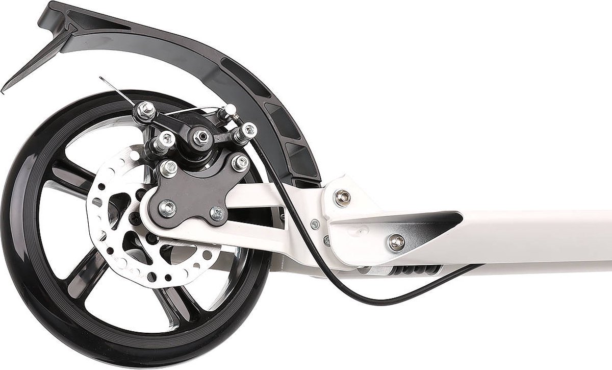 Kruzzel Hyperion City Scooter - Step voor volwassenen - Opvouwbaar - Vering - Schijf rem - 100kg - Autoped - Grote wielen - Wit — afbeelding 11
