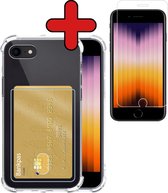 iPhone 11 Pro Max Hoesje Met Pasjeshouder Screenprotector - iPhone 11 Pro Max Hoesje Transparant Shock Proof Case - iPhone 11 Pro Max Hoesje Met Kaarthouder