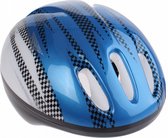 kinderhelm junior blauw/wit maat 50/54 cm