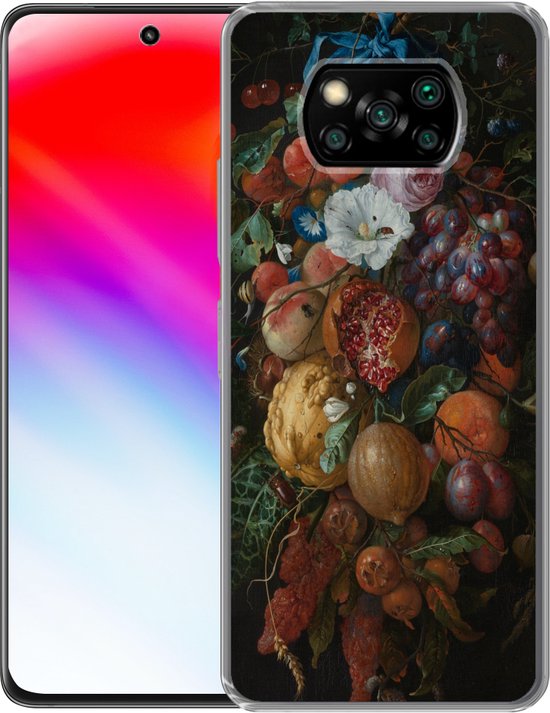 Xiaomi Poco X3 Pro - Feston de fruits et de fleurs - Peinture de Jan Davidsz. de Heem - Coque de téléphone en Siliconen