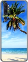 Geschikt voor Xiaomi Mi Note 10 Pro hoesje - Palmbomen - Strand - Zee - Siliconen Telefoonhoesje