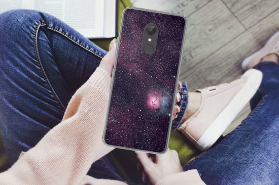 Coque Xiaomi Redmi 5 - Univers - Étoiles - Rose - Garçons - Filles - Enfants - Coque de téléphone en Siliconen