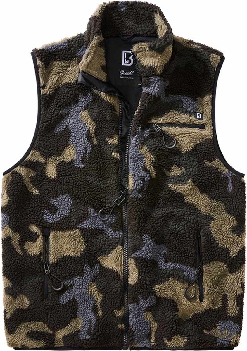 Brandit Teddyfleece Darkcamo Bodywarmer Heren Dark Camo