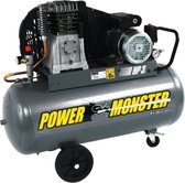 MECAFER Compressor 100 L 3HP Twin-riem 10 bar Semi Pro PowerMonster