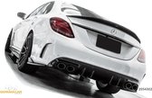 Geschikt voor Mercedes W205 S205 C-Klasse diffuser + uitlaatstukken (ZWART) in C43 AMG Design