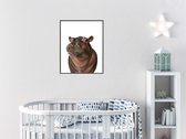 Poster Jungle / safari baby nijlpaard / Jungle / Safari / 30x21cm