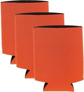 6x Stuks blikjes koeler / koelhoud hoesjes / bierblik hoesjes - oranje - Frisdrank/bier blikjes koel houden