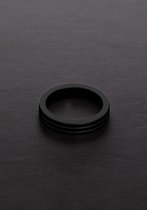 Golden Black Ribbed C-Ring (10x40mm) - Cock Rings