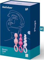 Booty Call Plugs Set of 3 - Pink/Purple/Red - Butt Plugs & Anal Dildos