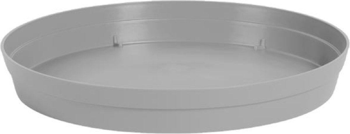 EDA Bloempot onderschaal Toscane - kunststof - grijs - D28 cm - opvangschalen