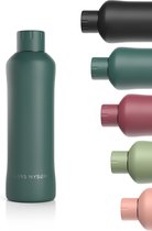 LARS NYSØM Roestvrijstalen drinkfles 'Bølge' 750ml - BPA-vrije geïsoleerde waterfles 0,75 Liter - Lekvrije thermosfles voor sport, outdoor, camping, kantoor - Bayberry