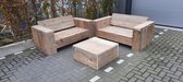Loungeset ''Garden XS Luxe'' van Gebruikt steigerhout - 225x225cm - 4 persoons