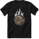 Beercap forever | Feest kado T-Shirt heren - dames | Ijsblauw | Perfect drank cadeau shirt |Grappige bier spreuken - zinnen - teksten