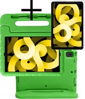 Hoesje Geschikt voor iPad Air 2022 Hoesje Kinderhoes Shockproof Hoes Kids Case Met Screenprotector - Groen.