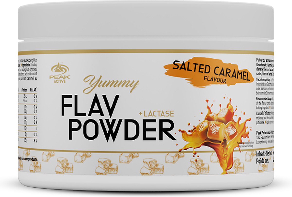 Peak Yummy Flav Powder (250g) Salted Caramel - Functionele voeding - Smaakstoffen/zoetstoffen